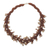 Statement-Halskette aus recycelten Glasperlen - Statement-Halskette aus recyceltem Glas mit Schokoladen- und Tan-Motiv