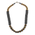 Wood and recycled plastic beaded necklace, 'Bold Earth' - Handmade Ghanaian Wood and Recycled Plastic Beaded Necklace