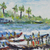 'Local Fishing' - Signed Impressionist Seascape Painting from Ghana
