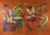 „Sonnenschein-Musik“ (2013) – Signierte expressionistische musikthematische Malerei aus Ghana