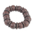 Wood beaded stretch bracelet, 'Royal Rings in Dark Brown' - Dark Brown Sese Wood Beaded Stretch Bracelet from Ghana (image 2a) thumbail