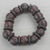 Wood beaded stretch bracelet, 'Royal Rings in Dark Brown' - Dark Brown Sese Wood Beaded Stretch Bracelet from Ghana (image 2b) thumbail