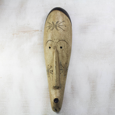 African wood mask, Fang Ngil Male