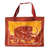 Batik cotton tote bag, 'Elephant at the Market' - Batik Cotton Elephant Tote Bag from Ghana