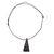 Halskette mit Holzanhänger, „Fünf Pyramiden“ – Lange Halskette mit Anhänger aus Sese-Holz, handgefertigt in Ghana