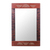 Spiegel aus Zedernholz - Handgeschnitzter halbmondförmiger rechteckiger Glasspiegel aus Zedernholz