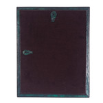 Leather photo wall frame, 'Green Curves' (8x10) - Handcrafted Green Leather Photo Frame from Ghana (8x10)