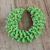 Recycled glass beaded bracelet, 'Kiwi Burst' - Green Recycled Glass Beaded Bracelet from Ghana