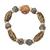Ceramic and wood beaded stretch bracelet, 'Fanosaa' - Ceramic and Wood Beaded Stretch Bracelet from Ghana (image 2b) thumbail