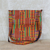 Cotton messenger bag, 'Neon Sensation' - Neon Multi-Colored Striped Cotton Messenger Bag with Pockets