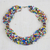 Recycled glass torsade necklace, 'Harvest of Colors' - Multi-Colored Recycled Glass and Plastic Torsade Necklace thumbail