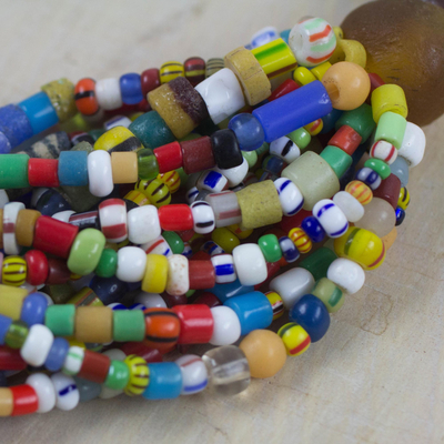 Collar torsade de vidrio reciclado - Collar Torsade de Plástico y Vidrio Reciclado Multicolor