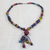 Recycled glass beaded pendant necklace, 'Recycled Medley' - Recycled Glass Beaded Pendant Necklace from Ghana thumbail