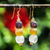 Recycled glass and plastic beaded dangle earrings, 'Fresh Novelty' - Recycled Glass and Plastic Beaded Earrings from Ghana