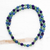 Collar lariat con cuentas de vidrio - Collar Lariat de vidrio reciclado azul y verde de Ghana
