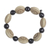 Stretch-Armband aus Holz und recyceltem Kunststoff mit Perlen - Blumen-Stretch-Armband aus Sese-Holz und Kunststoffperlen