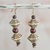 Wood and recycled plastic dangle earrings, 'Safari Style' - Sese Wood and Recycled Plastic Dangle Earrings from Ghana
