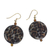 Recycled glass dangle earrings, 'Leopard Style' - Recycled Glass Leopard Motif Earrings from Ghana (image 2b) thumbail