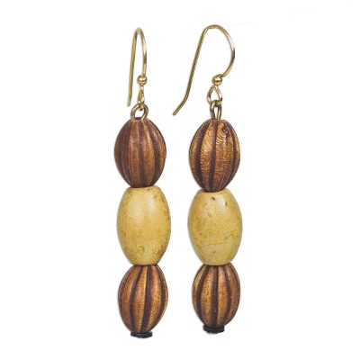 Recycled plastic dangle earrings,,