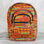 Cotton backpack, 'Ashanti Neon' - Colorful Ashanti Neon Cotton Backpack with Exterior Pockets