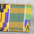 Cotton clutch, 'Kente Geometry' - Colorful Kente Geometry Cotton Clutch with Interior Pockets