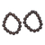 Recycled glass beaded stretch bracelets, 'Coffee Sensation' (pair) - Brown Recycled Glass Beaded Stretch Bracelets (Pair) (image 2a) thumbail
