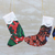 Baumwollornamente, (4er-Set) - Bunte Mini-Weihnachtsstrumpf-Ornamente aus Baumwolle (4er-Set)