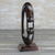 Ebony wood sculpture, 'Balance and Strength' - Ebony Wood Hand Carved Sculpture of Two Figures from Ghana thumbail