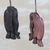 Ornamente aus Ebenholz, (4er-Set) - Handgefertigte wandelnde Elefantenornamente aus Ebenholz (4er-Set)