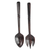 Ebony decorative utensils, 'Kitchen Invite' - Hand-Carved Ebony Wood Decorative Fork and Spoon Set