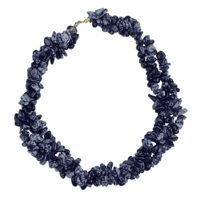 Agate beaded torsade necklace,