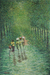 „Bach im Wald“. - Impressionistische Malerei eines Baches im Wald aus Ghana