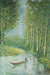 'Silent Sweat' - Impressionist Painting of a Canoe in the Forest from Ghana thumbail