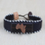 Wood and leather pendant bracelet, 'African Celebration' - Sese Wood and Leather Pendant Bracelet from Ghana