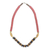 Wood and recycled plastic beaded necklace, 'Boho Africa' - Wood and Recycled Plastic Beaded Necklace from Ghana (image 2a) thumbail