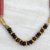 Wood and recycled plastic beaded necklace, 'Boho Africa' - Wood and Recycled Plastic Beaded Necklace from Ghana (image 2b) thumbail