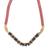 Wood and recycled plastic beaded necklace, 'Boho Africa' - Wood and Recycled Plastic Beaded Necklace from Ghana (image 2d) thumbail