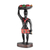 Wood sculpture, 'The Basin Carrier' - Hand-Carved Sese Wood African Woman Sculpture (image 2a) thumbail