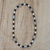 Recycled glass beaded necklace, 'Alewa Beauty' - Black and White Recycled Glass and Plastic Necklace thumbail
