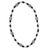 Recycled glass beaded necklace, 'Alewa Beauty' - Black and White Recycled Glass and Plastic Necklace (image 2a) thumbail