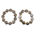 Recycled glass beaded stretch bracelets, 'Suumo' (pair) - Pair of Recycled Glass Golden Beaded Stretch Bracelets