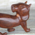 Wood sculpture, 'Tiger with a Curved Tail' - Sese Wood Tiger Sculpture from Ghana (image 2c) thumbail
