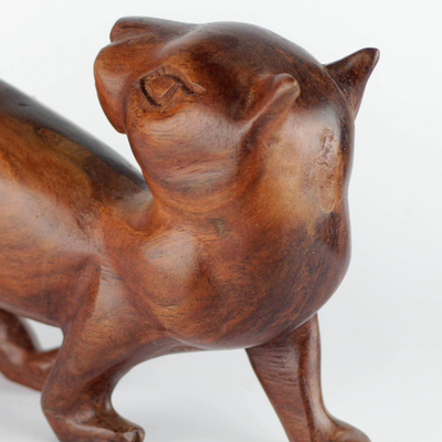 Holzskulptur - Sese Holz-Tiger-Skulptur aus Ghana