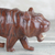 Wood sculpture, 'Roaring Tiger' - Hand-Carved Roaring Striped Tiger Sese Wood Sculpture