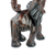 Wood candle holder, 'Elephant Arch' - Wood Elephant Candle Holder Crafted in Ghana