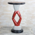Cedar wood accent table, 'Red Faces' - Hand-Carved Cedar Wood Accent Table from Ghana (image 2) thumbail