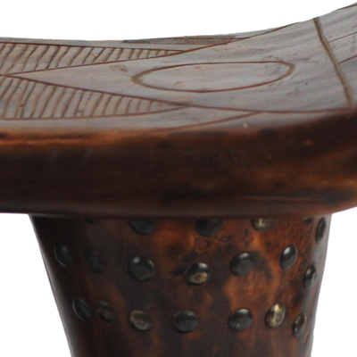 Taburete trono decorativo de madera. - Taburete trono decorativo de madera de cedro de Ghana.