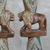 Wood accent table, 'Conversing Lions' - Lion-Themed Cedar Wood Accent Table Crafted in Ghana (image 2c) thumbail