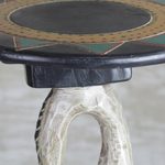 Cedar wood accent table, 'Candid Giraffe' - Cedar Wood Accent Table of a Giraffe from Ghana