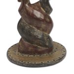 Cedar wood accent table, 'Good Twist' - Rustic Cedar Wood Accent Table from Ghana